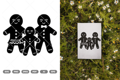 Gingerbread Family SVG &amp; Clipart Product Image 1