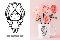 Flower Fairy SVG &amp; Clipart Product Image 1