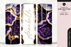 Personalised Name Tumbler Wrap PNG Sublimation | Marble Product Image 1