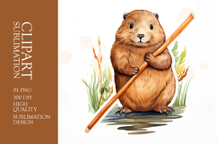 Beaver clipart sublimation png Product Image 1