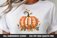 Autumn Leaves Pumpkin Clipart Design Product Image 1