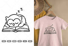 Owl and Book SVG &amp; Clipart Product Image 1