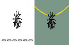 Geometrical Bug Necklace SVG &amp; Clipart Product Image 1