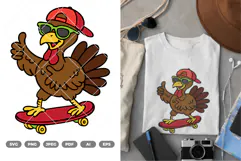 Cool Turkey COlored SVG & Clipart Product Image 2