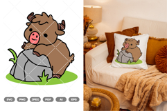 Baby Yak Colored SVG &amp; Clipart Product Image 1