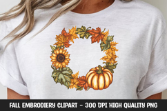 Rustic Pumpkin Autumn Wreath Clipart Product Image 1
