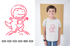 Dino Astronaut SVG &amp; Clipart Product Image 1