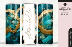 Personalised Name Tumbler Wrap PNG Sublimation | Marble Product Image 1