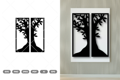 Split Tree Of Life Wall Decor SVG &amp; Clipart Product Image 1