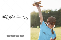 Plane and Blank Flag SVG &amp; Clipart Product Image 1