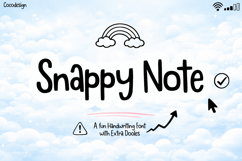 Snappy Note Playful Handwriting Font with Doodles Product Image 1