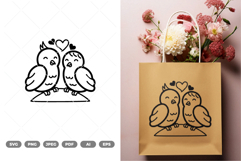Love Bird SVG &amp; Clipart Product Image 1