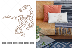 Dinosaur Skeleton SVG &amp; Clipart Product Image 1