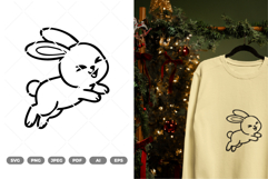 Kawaii Easter Bunny SVG &amp; Clipart Product Image 1