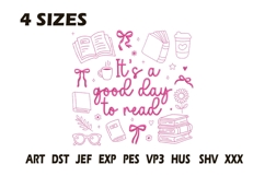 It’s a Good Day to Read Embroidery Product Image 1