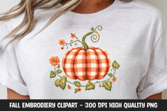 Gingham Plaid Autumn Pumpkin Clipart Product Image 1