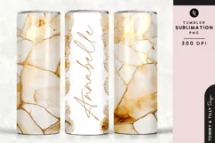 Personalised Name Tumbler Wrap PNG Sublimation | Marble Product Image 1