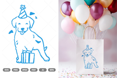 Birthday Dog SVG &amp; Clipart Product Image 1