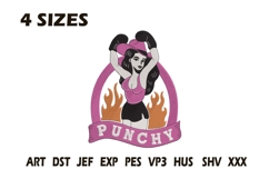 Punchy Cowgirl Western Embroidery Design Product Image 1