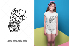 Valentine's Gnome SVG &amp; Clipart Product Image 1