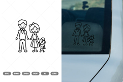 Family Stick Figure SVG &amp; Clipart Product Image 1