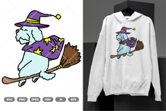 Witch Dog Colored SVG &amp; Clipart Product Image 1