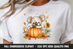 Koala with Pumpkin Clipart Product Image 1