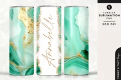 Personalised Name Tumbler Wrap PNG Sublimation | Marble Product Image 1
