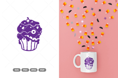 Zombie Monster Cupcake SVG &amp; Clipart Product Image 1