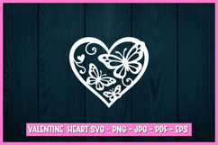 8 Paper Cut Floral Heart , Paper Cut Heart SVG Product Image 2