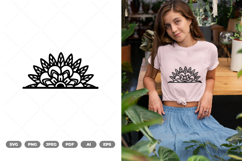 Half Mandala SVG &amp; Clipart Product Image 1