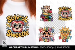 School Sweetie Back to School Clipart Sublimation PNG Product Image 1