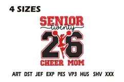 Senior 26 Cheer Mom Embroidery Product Image 1