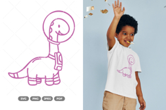 Brontosaurus Astronaut Doodle SVG &amp; Clipart Product Image 1