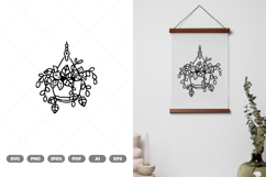 Hanging Potted Plant SVG &amp; Clipart Product Image 1