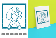Peeking Dog SVG &amp; Clipart Product Image 1
