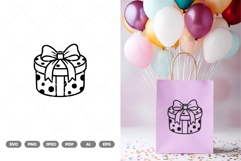 Gift Box Doodle SVG &amp; Clipart Product Image 1