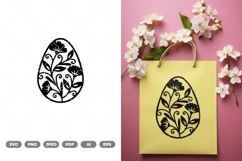 Blooming Easter Egg SVG &amp; Clipart Product Image 1