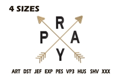 Pray Arrows Embroidery Design Product Image 1