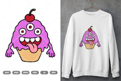 Ice Cream Monster Colored SVG &amp; Clipart Product Image 1