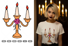 Candles Colored SVG &amp; Clipart Product Image 1