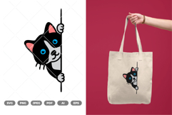 Peeking Cat Colored SVG &amp; Clipart Product Image 1