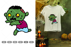 Chibi Zombie Colored SVG &amp; Clipart Product Image 1