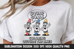 Colorful Crayon Squad Goals Cartoon Clipart PNG Product Image 1