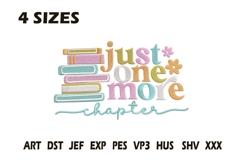 Just One More Chapter Embroidery Design Product Image 1