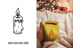 Christmas Candle SVG &amp; Clipart - Cut File Product Image 1