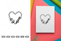 Mom Heart SVG &amp; Clipart Product Image 1