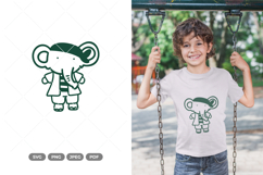 Kawaii Elephant Pirate SVG &amp; Clipart Product Image 1