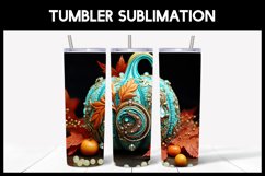 6 3D Tumbler Wrap Embroidered Pumpkins I 3D Tumbler Wrap Product Image 7