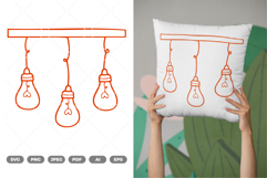 Love Light Bulbs SVG &amp; Clipart Product Image 1